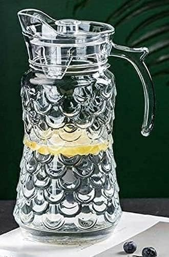 Drinkware Co Glass Water Jug with Lid 1.7 Ltr