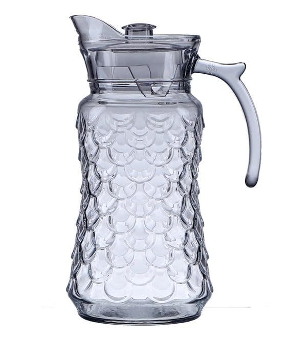 Drinkware Co Glass Water Jug with Lid 1.7 Ltr