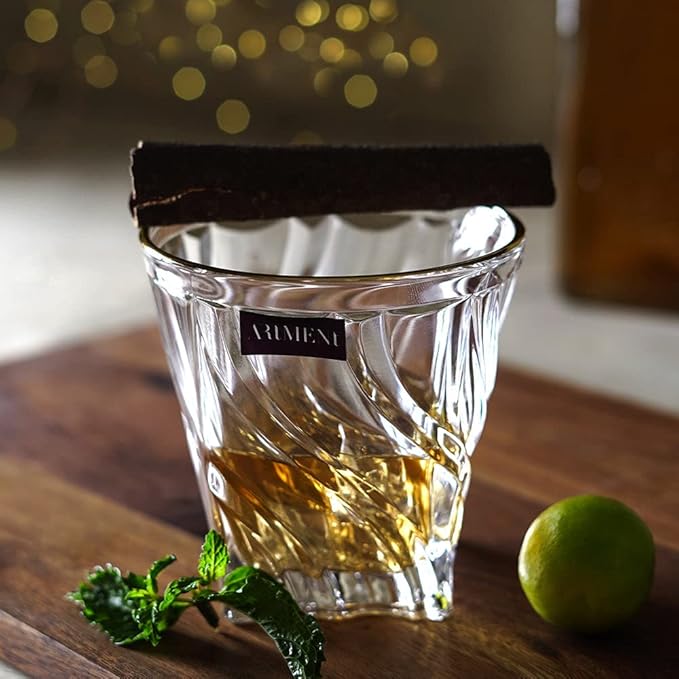 Drinkware Co 6 PC PREMIUM WHISKY GLASS 340 ML