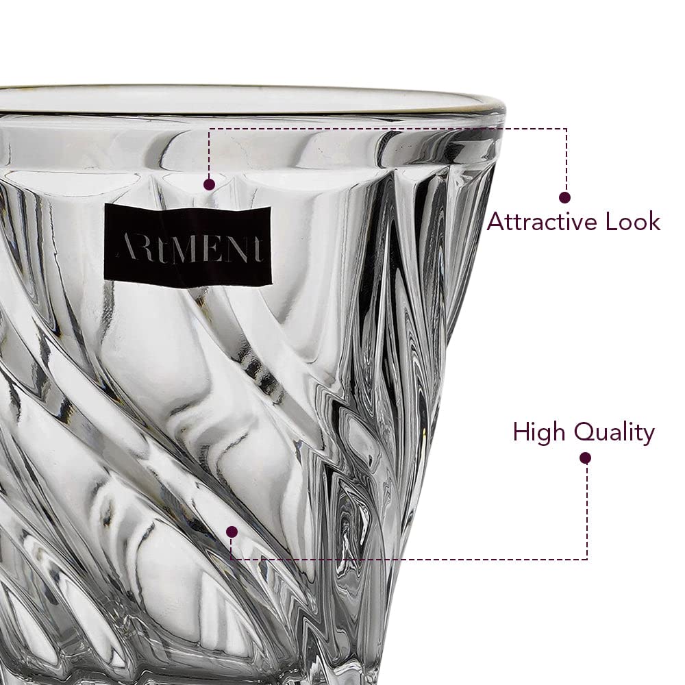 Drinkware Co 6 PC PREMIUM WHISKY GLASS 340 ML