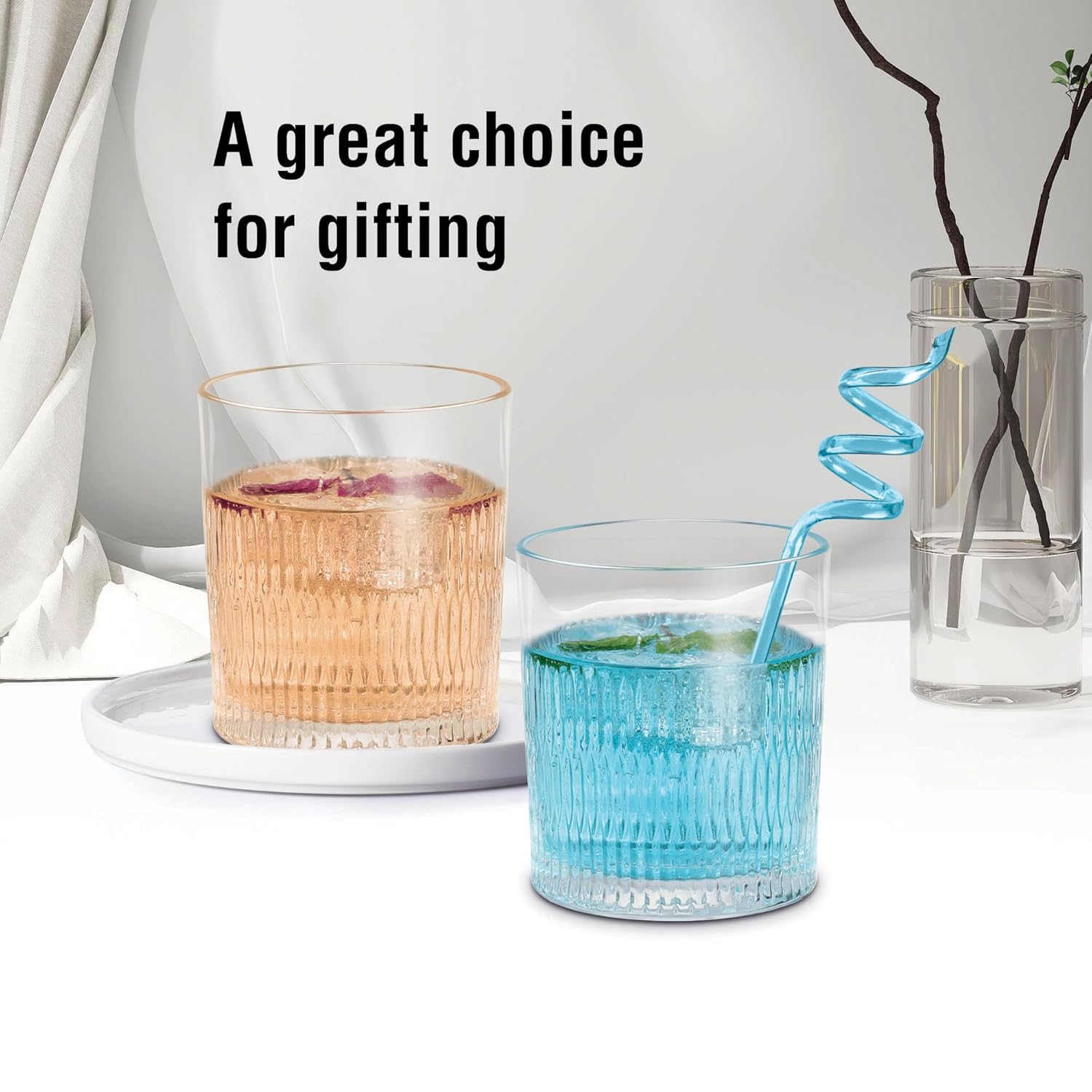 Drinkware Co Juice Tumbler I Premium Glass